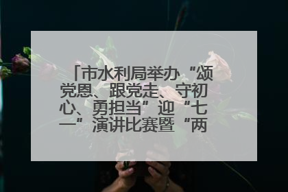 市水利局举办“颂党恩、跟党走、守初心、勇担当”迎“七一”演讲比赛暨“两优一先”表彰活动
